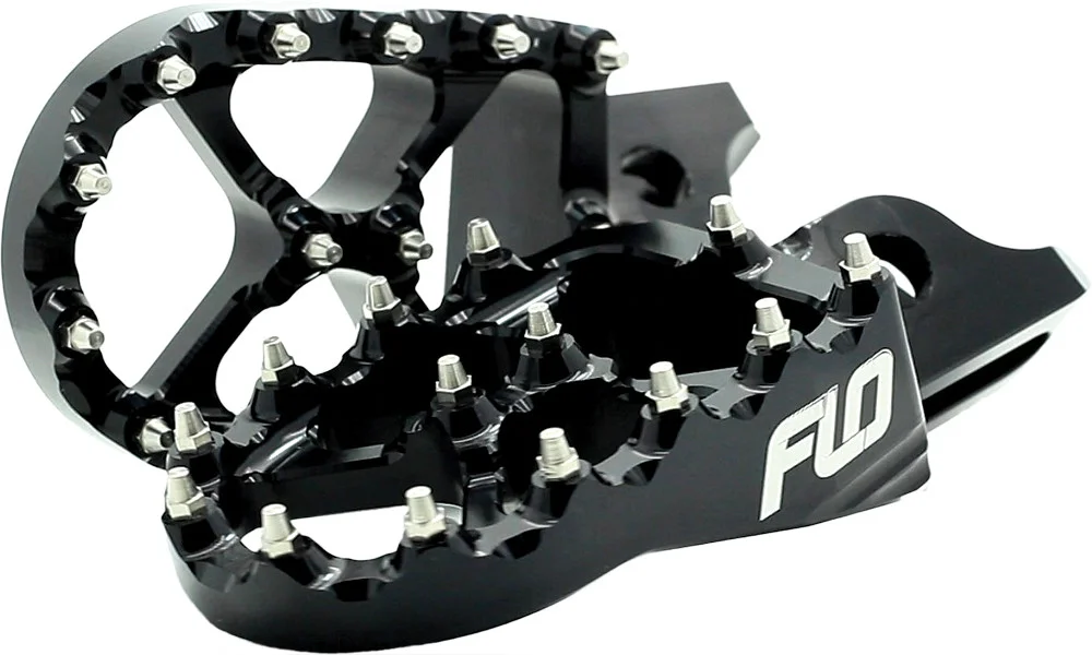 FLO MOTORSPORTS Pro Series Footpegs - Durable, Adjustable, High-Performance Foot Controls for Off-Road & Street Use