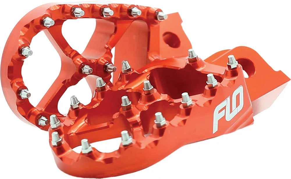 FLO MOTORSPORTS Pro Series Footpegs - Durable, Ergonomic Foot Controls for Off-Road & Street Use
