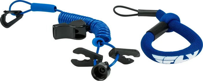 FLY RACING FUJL-2389 Blue Ultra Cord Floating Tethercord - Durable Racing Lanyard for Powersports
