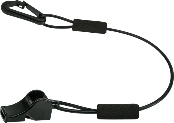 WPS LVW-17 BLK Floating Whistle with Lanyard - Durable Accessory for Powersports Enthusiasts