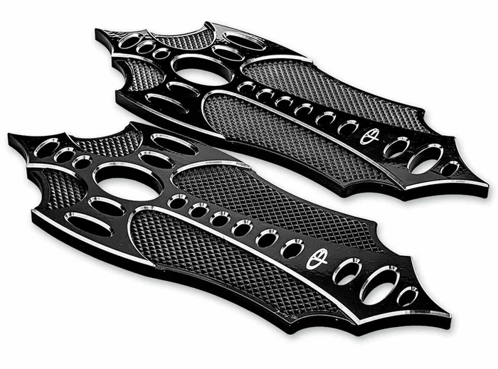 PREC. BILLET - BAX-420-ALL-BLK - Harley Davidson Passenger Floorboards