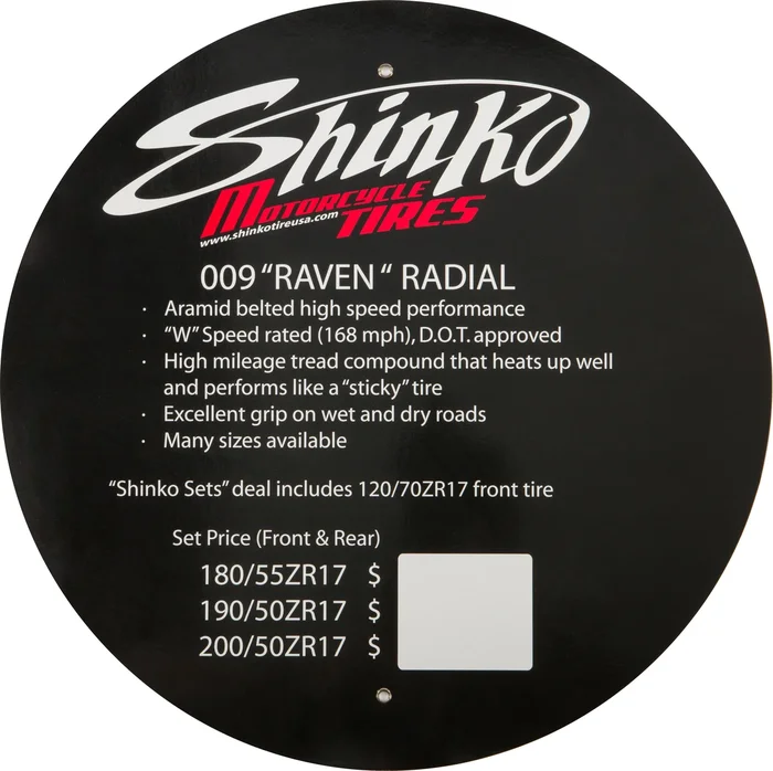 SHINKO - 009 RAVEN INSERT - Tire Stand Insert