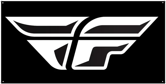 FLY RACING - NEW F-WING BLACK 3X6 - Logo Banner