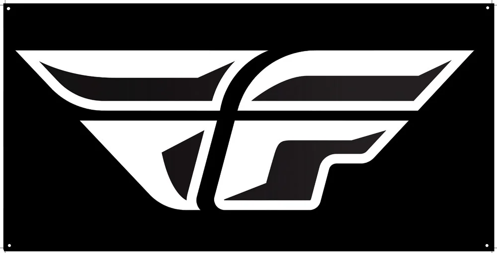 FLY RACING - NEW F-WING BLACK 3X6 - Logo Banner