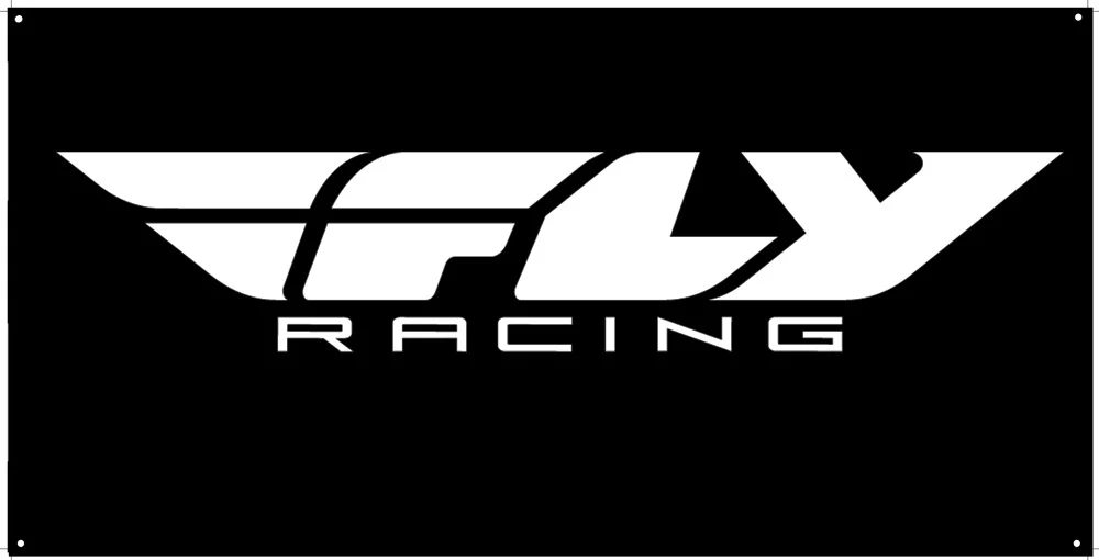 FLY RACING - NEW F-RACE BLACK 3X6 - Logo Banner