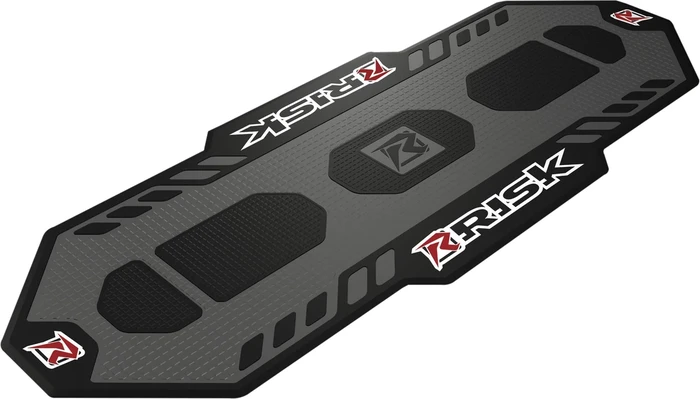 RISK RACING 72x28 Pit Mat - Durable Black/Grey Mat with Carry Bag for Racing Gear Protection
