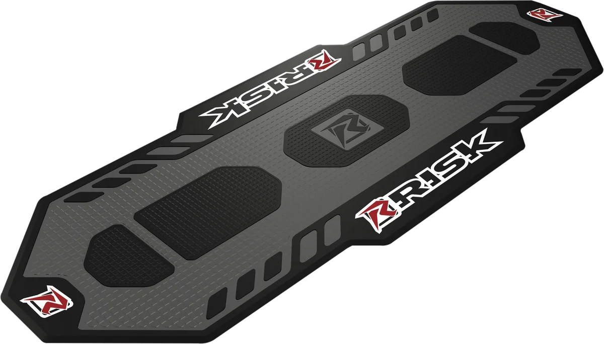 RISK RACING 72x28 Pit Mat - Durable Black/Grey Mat with Carry Bag for Racing Gear Protection