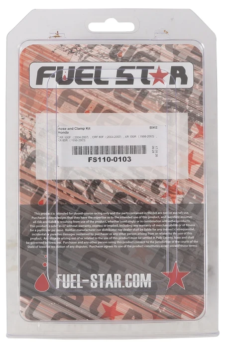 ALL BALLS - FS110-0103 - Fuel Hose and Clamp Kit