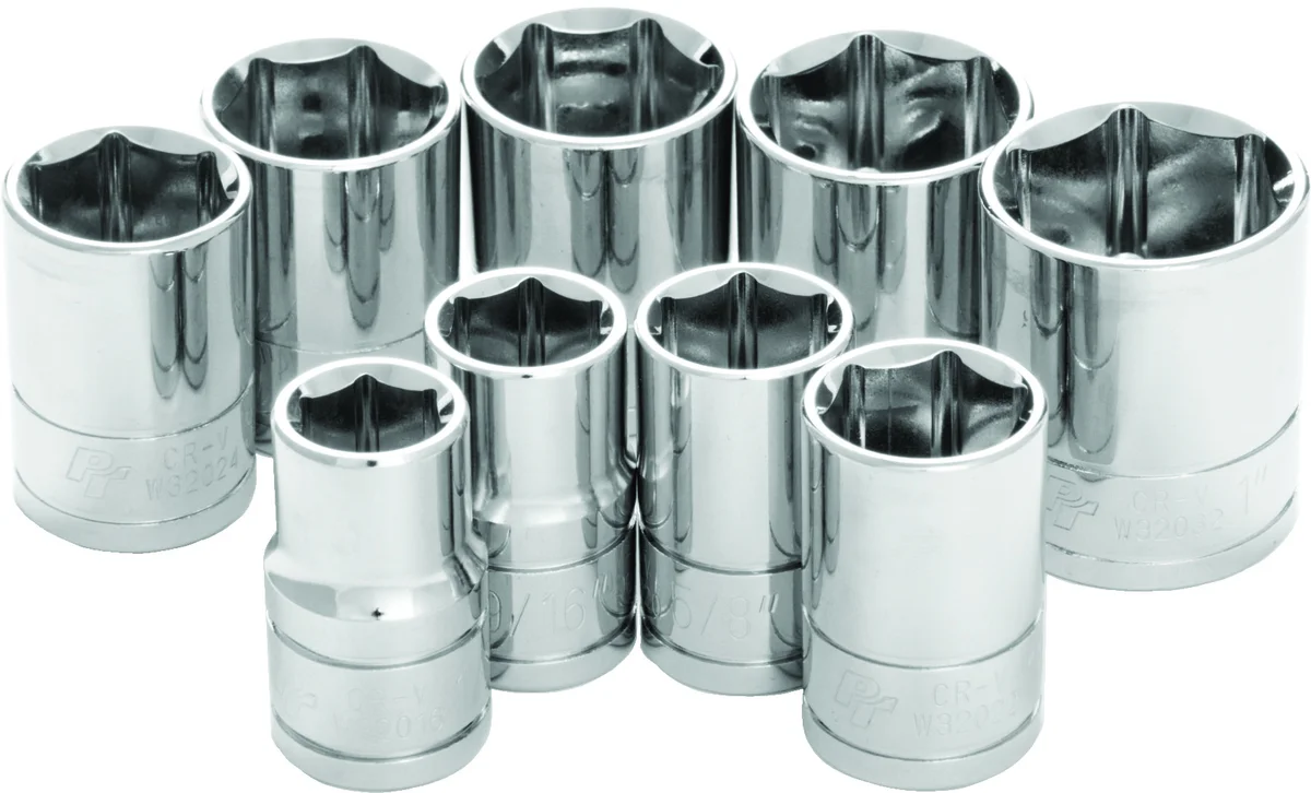 PERFORMANCE TOOL - W32002 - 1/2" SAE Socket Set