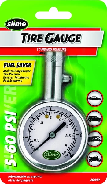 SLIME - 20049 - Tire Repair Gauge w/Bleed Valve