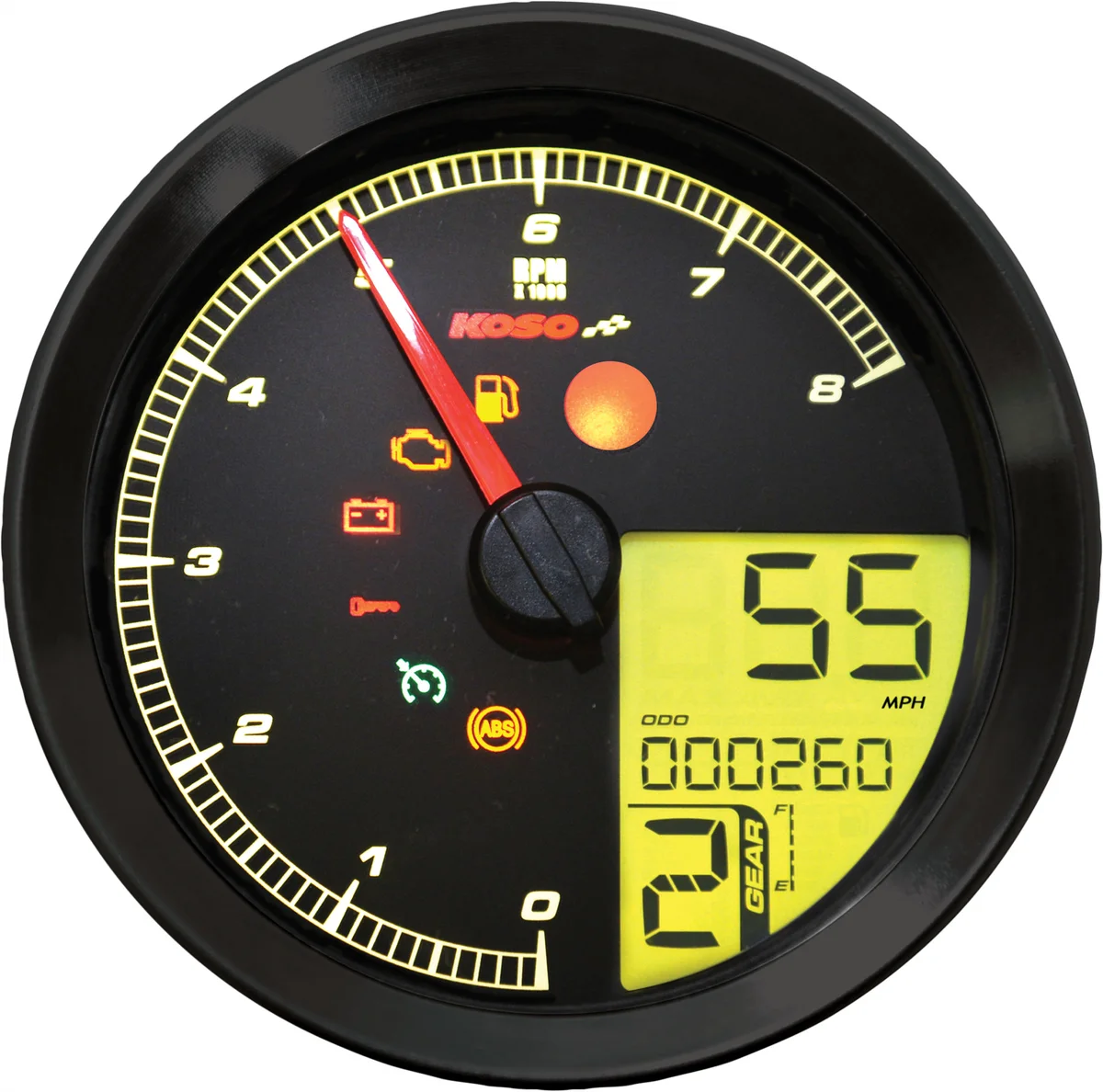 KOSO - BA051231 - LCD Color Change Speedo and Tachometer