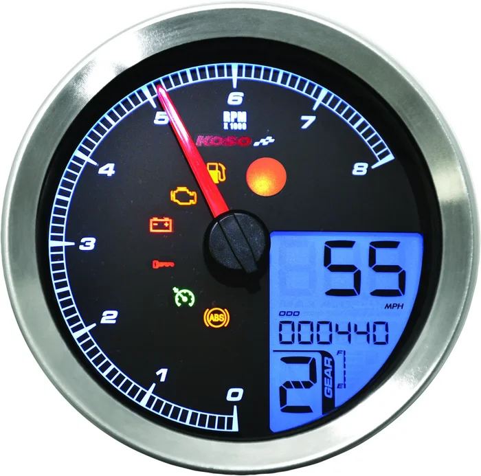 KOSO - BA051221 - LCD Color Change Speedo and Tachometer