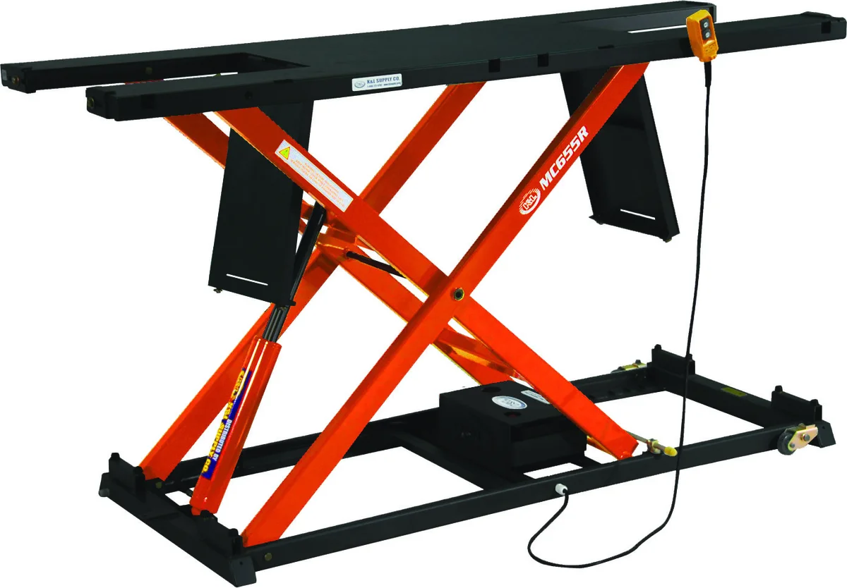 K&L MC655R Hydraulic Lift - Heavy-Duty Motorcycle Stand for Easy Maintenance & Repair