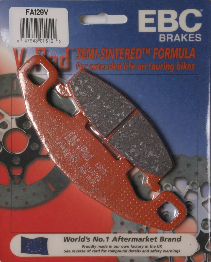 EBC Brakes FA129V V-Series Semi-Sintered Brake Pads - High Performance Motorcycle Brake Pads