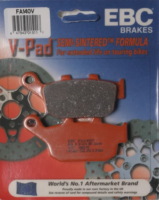 EBC Brakes FA140V V-Series Semi-Sintered Brake Pads - High-Performance Motorcycle Brake Pads