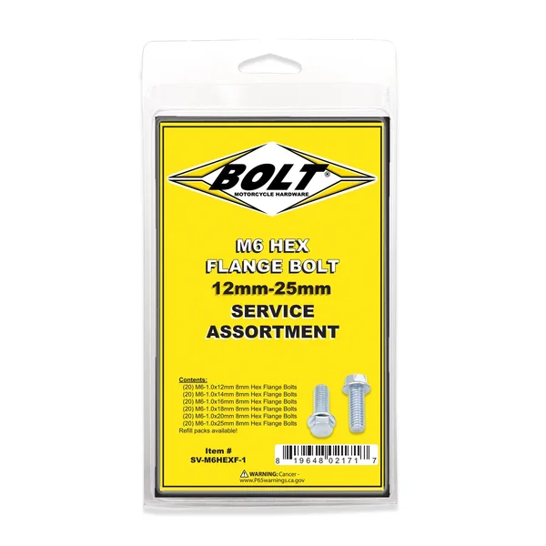 BOLT - SV-M6HEXF-1 - M6 8mm Hex Head Flange Bolts