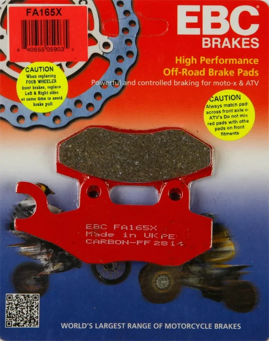 EBC FA165X Standard Brake Pads - High-Performance Motorcycle Brake Pads for Enhanced Stopping Power