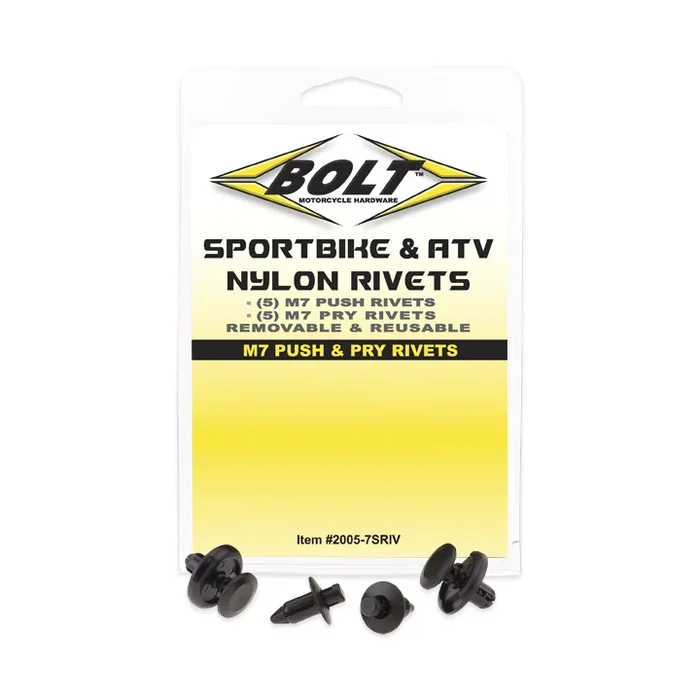 BOLT 2005-7SRIV ATV Nylon Rivet Kit - Durable Hardware for Off-Road Vehicles