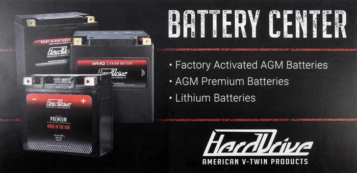 HARDDRIVE - HD BATTERY SIGN - Battery Rack Sign