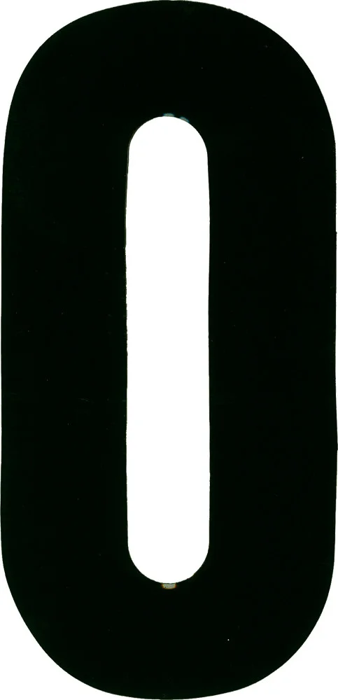 DIRT DIGITS XT43B-0 Extreme Digit Stick-on Numbers - Competition-Approved Motorcycle/ATV Decals