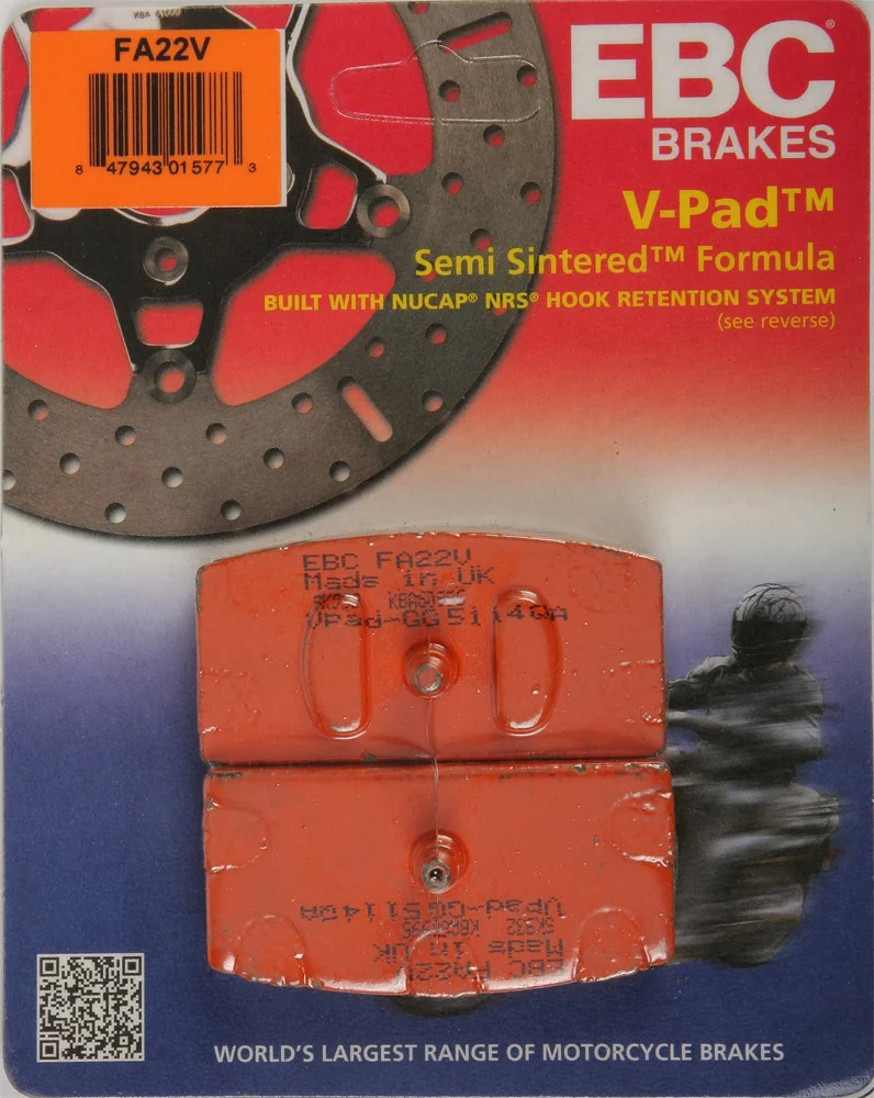 EBC FA22V Semi-Sintered Brake Pads – High-Performance Brakes for Street & Dirt Bikes