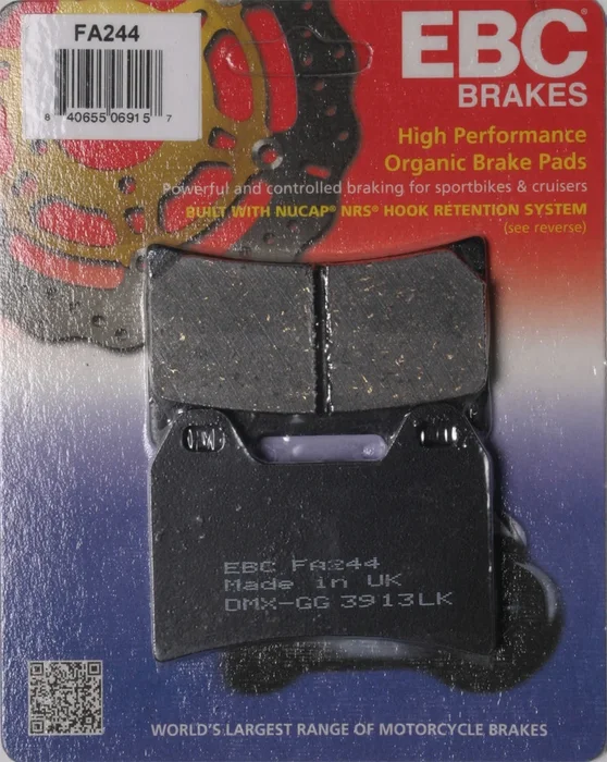 EBC FA244 Standard Brake Pads - High-Performance Motorcycle Brake Pads