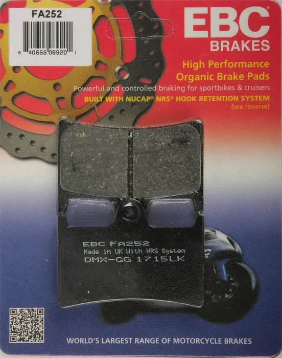 EBC FA252 Standard Brake Pads - High-Performance Motorcycle Brake Pads