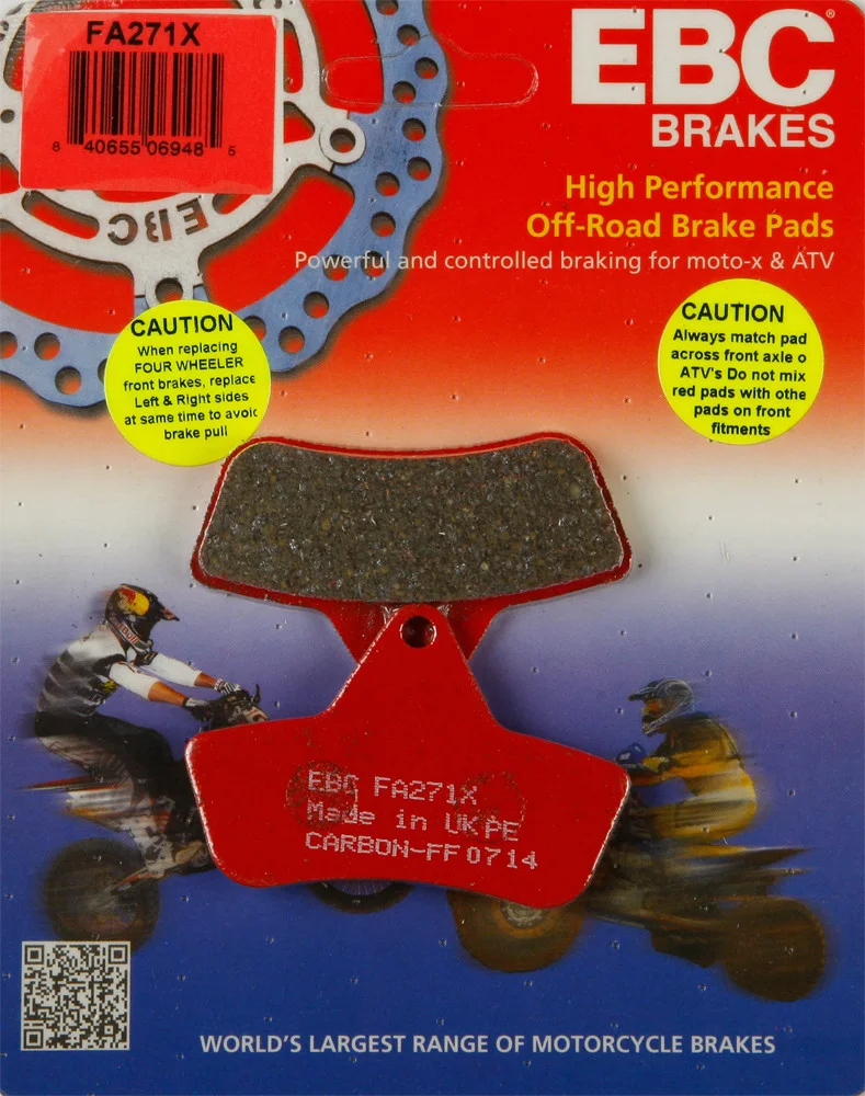 EBC FA271X Standard Brake Pads - High-Performance Motorcycle Brake Pads for Enhanced Stopping Power