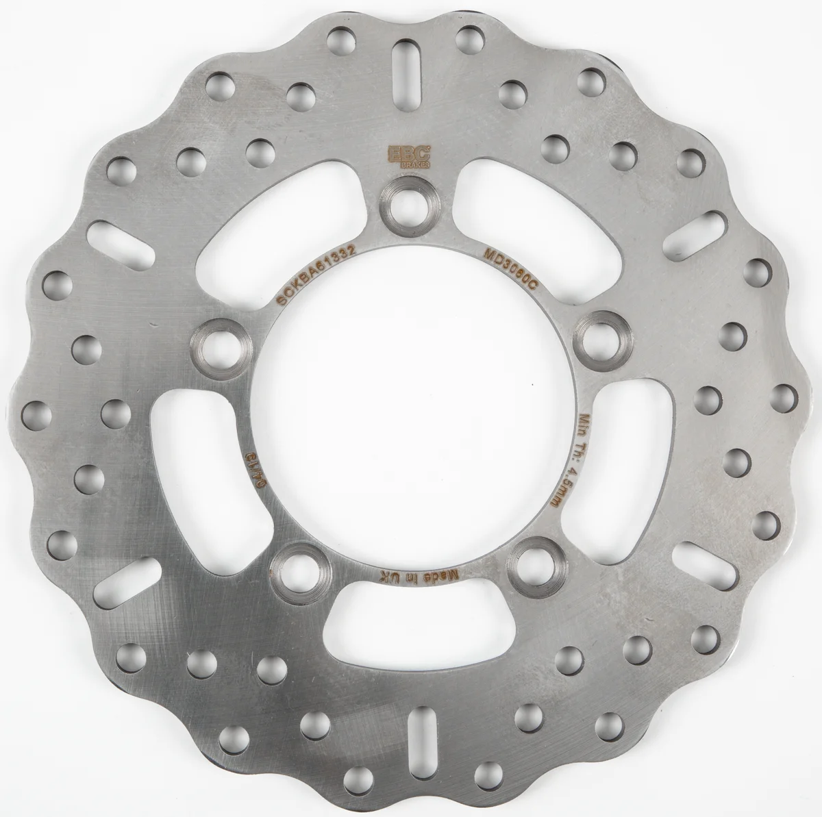 EBC MD3060C Contour Brake Rotor - Lightweight Stainless Steel with Scraper Slots for Enhanced Performance