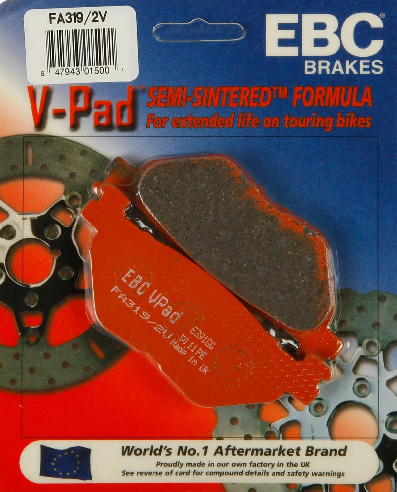 EBC FA319/2V Semi-Sintered Brake Pads - High-Performance Brakes for Street & Dirt Bikes