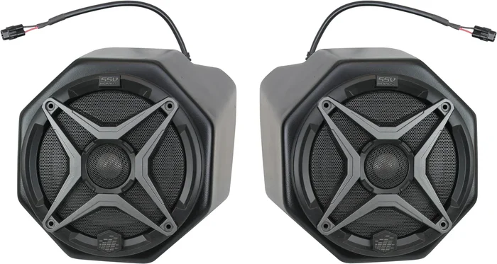 SSV WORKS Cage Mount Pod Speakers - 6.5" Custom Molded Audio System for Side by Side