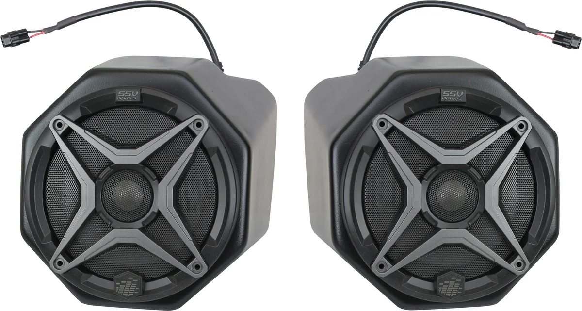 SSV WORKS Cage Mount Pod Speakers - 6.5" Custom Molded Audio System for Side by Side