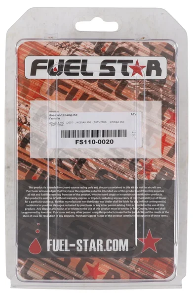 ALL BALLS - FS110-0020 - Fuel Hose and Clamp Kit