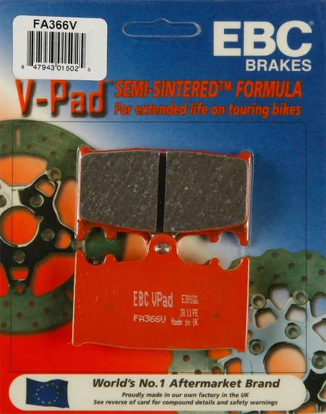 EBC FA366V Semi-Sintered Brake Pads - High-Performance Braking for Street & Dirt Bikes