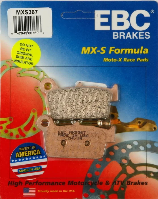 EBC MXS367 Standard Brake Pads - High-Performance Motorcycle Brake Pads