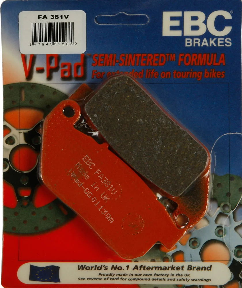 EBC FA381V Semi-Sintered Brake Pads - High-Performance Brakes for Street & ATV Riders