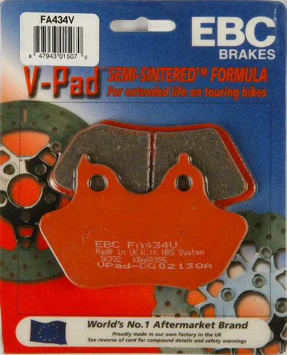 EBC FA434V Semi-Sintered Brake Pads - High-Performance Brakes for Street & Dirt Bikes