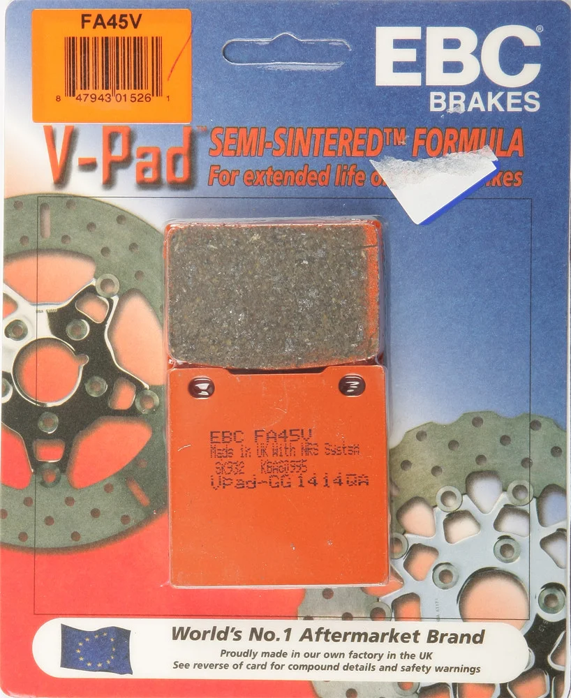 EBC FA45V Semi-Sintered Brake Pads - High-Performance Brakes for Street & Dirt Bikes
