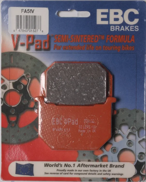 EBC FA51V Semi-Sintered Brake Pads - High-Performance Brakes for Street & Dirt Bikes