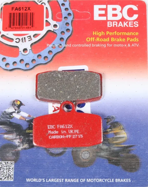 EBC FA612X Standard Brake Pads - High-Performance Motorcycle Brake Pads for Enhanced Stopping Power