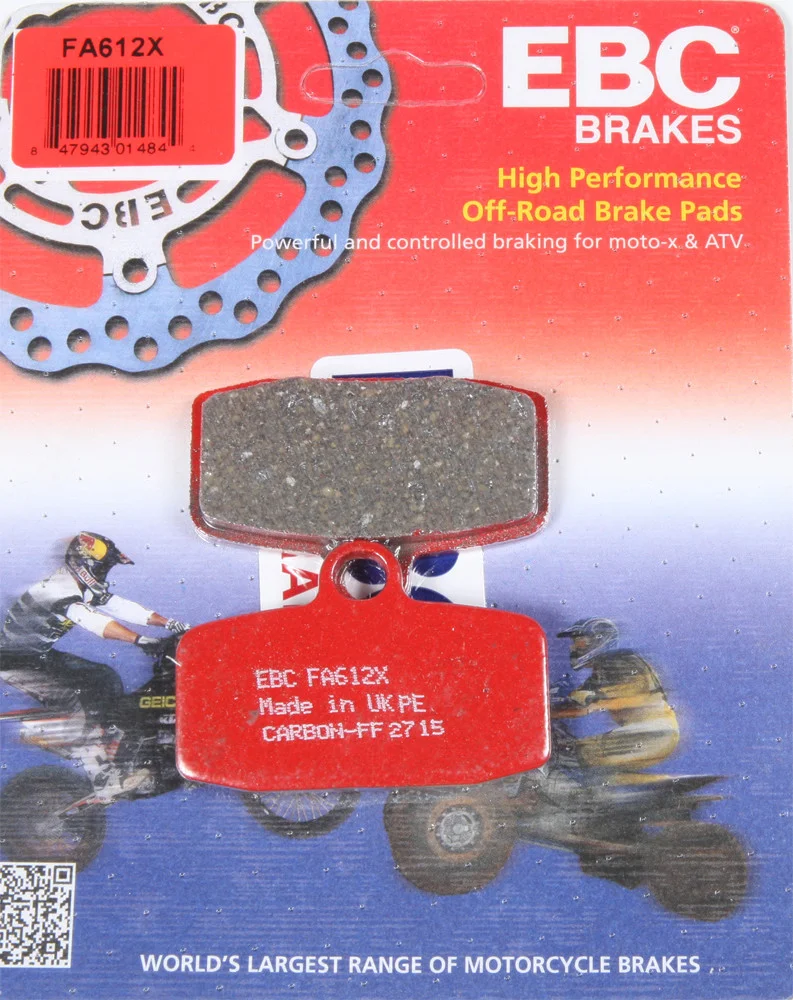 EBC FA612X Standard Brake Pads - High-Performance Motorcycle Brake Pads for Enhanced Stopping Power