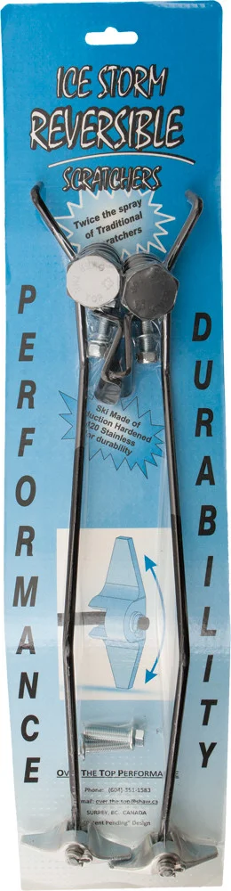 OTTP Reversible Rail-Mounted Ice Scratcher – Durable Winter Maintenance Tool for Powersports