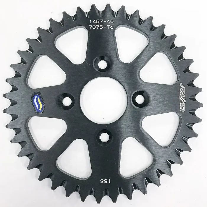 SUNSTAR - 5-145740BK - Works Triplestar Rear Aluminum Sprocket