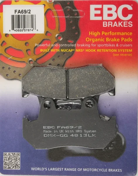EBC FA69/2 Standard Brake Pads - High-Performance Motorcycle Brake Pads