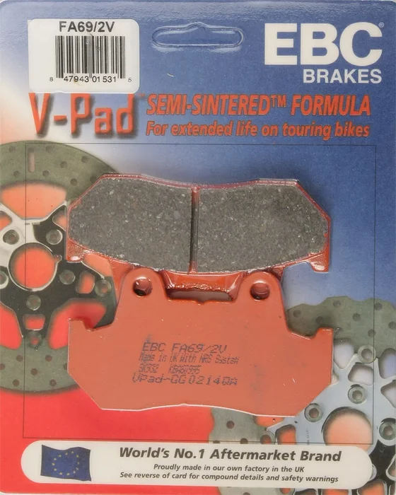 EBC FA69/2V Semi-Sintered Brake Pads – High-Performance Braking for Street & Dirt Bikes & ATVs