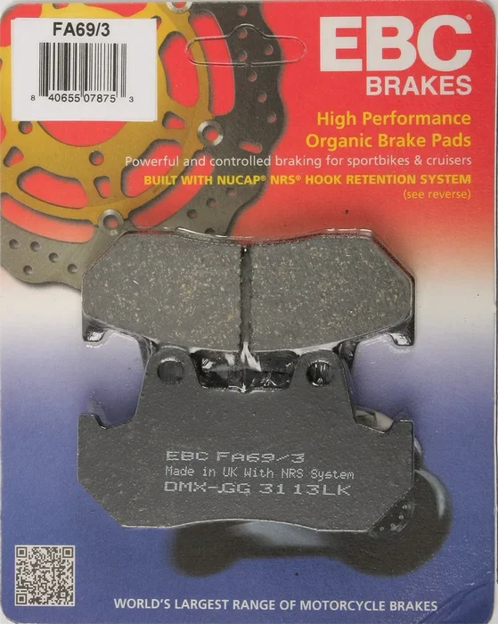 EBC FA69/3 Standard Brake Pads - High-Performance Motorcycle Brake Pads