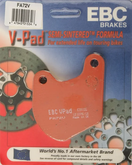 EBC FA72V Semi-Sintered Brake Pads - High-Performance Brakes for Street & Dirt Bikes