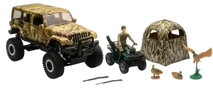 NEW-RAY - 76556 - Jeep Wrangler Hunting Replica Set