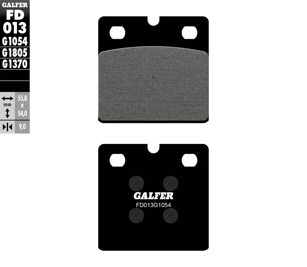 GALFER - FD013G1054 - G-Semi-Metallic Brake Pads