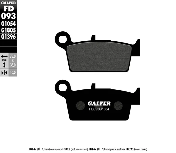 GALFER - FD093G1054 - G-Semi-Metallic Brake Pads